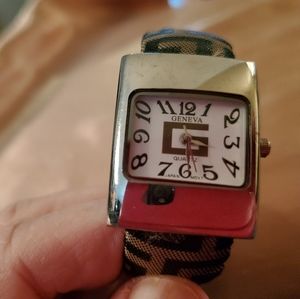 Ladies "G" black and tan watch